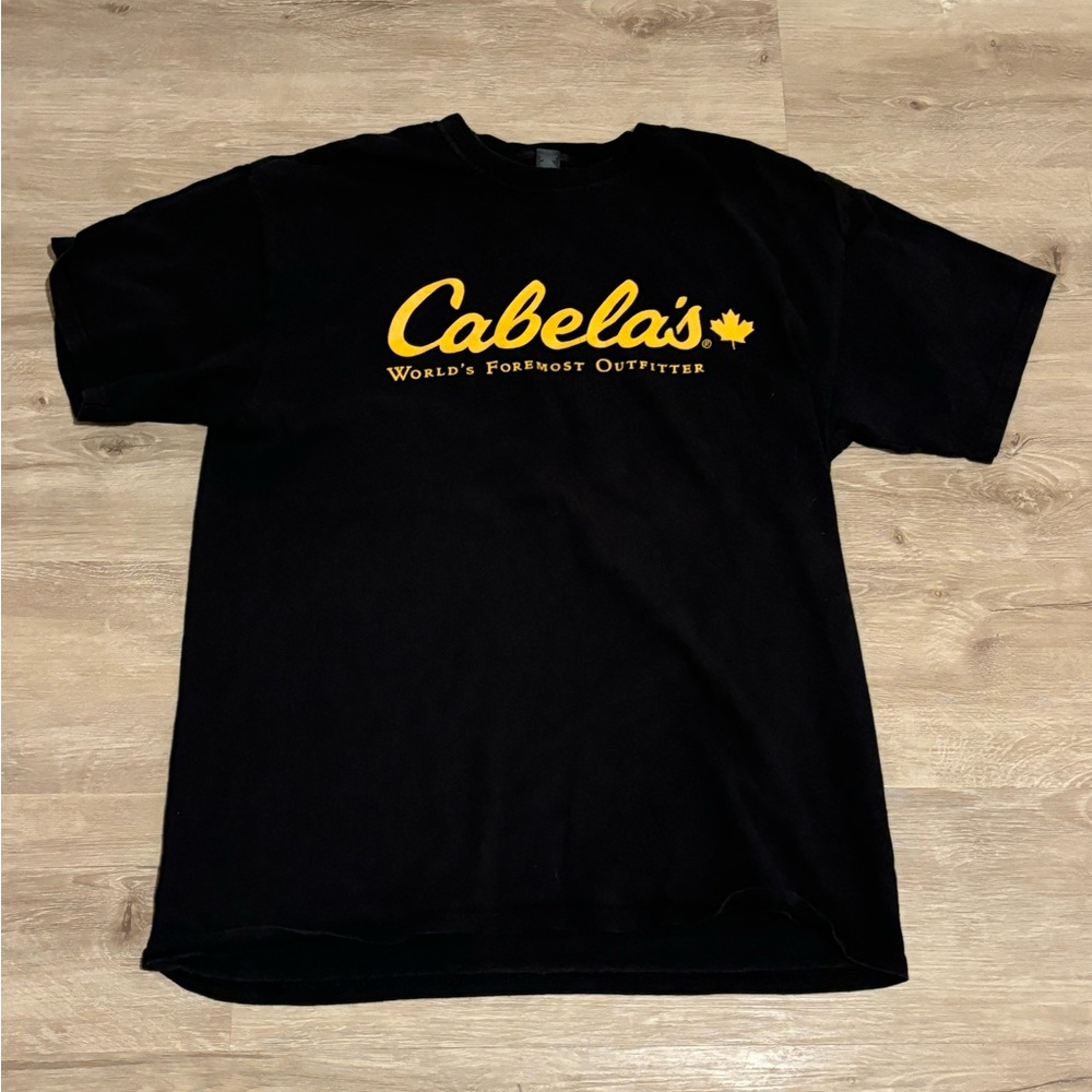 Cabela's Black and Yellow Short Sleeve Tee